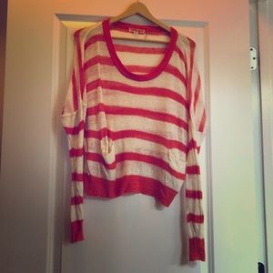 LAST CALL - Striped lounge knit sweater
